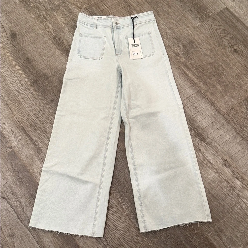 OAT NY High Rise Wide Leg Cropped Jean (4/27)